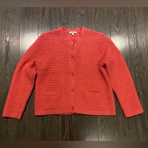 Uniqlo Pink Knit Button Up Sweater